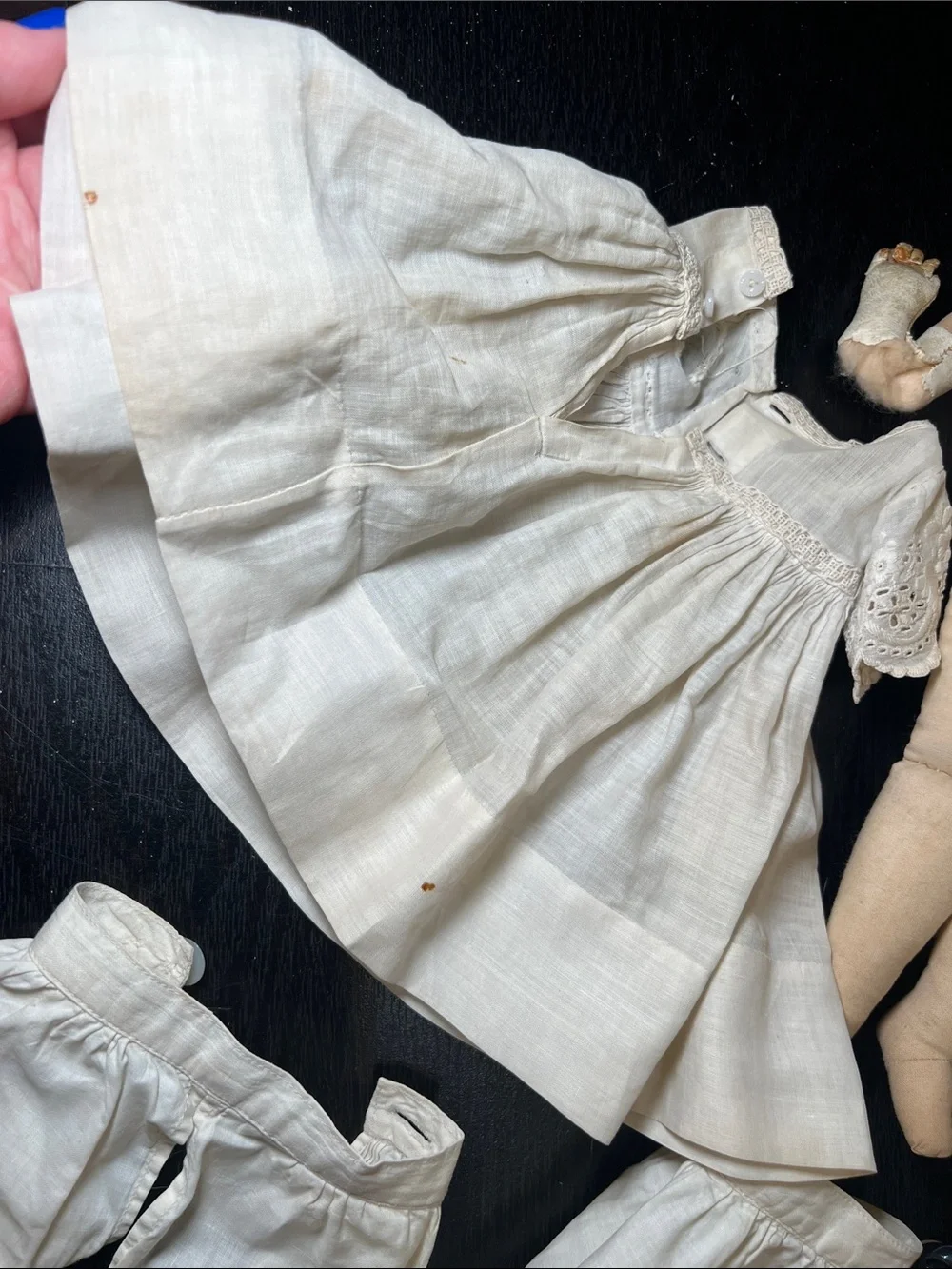Antique Late 1800s German Handpainted China Porcelain Doll with Outfit